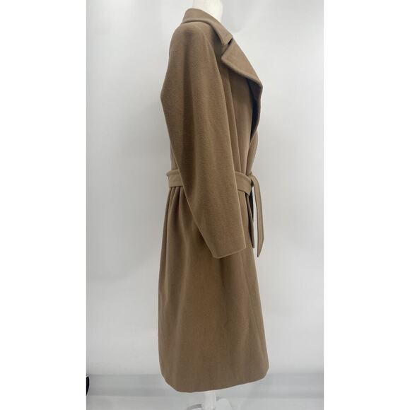 Ralph Lauren Purple Label 100% Cashmere Wrap Coat Runway Belted Long Camel Tan 6 - Picture 11 of 16
